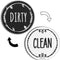 Circle Black & White Silicone Dishwasher Magnet Clean Dirty Sign, Double Sided Dirty Clean Dishwasher Magnet Indicator, Strong Non-Scratching Magnet, Kitchen Safe, Waterproof, and Decorative Design