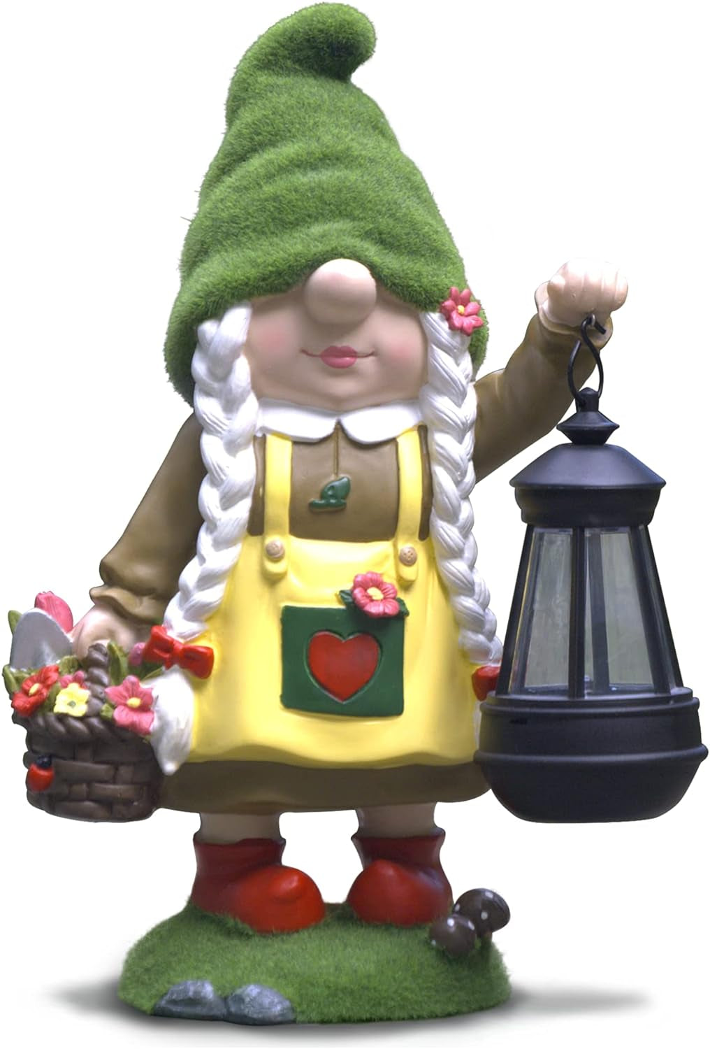 Gnomes Garden Gnomes Lady - Garden Sculptures & Statues Solar Female Garden Gnomes Outdoor Funny Knomes - Funny Garden Gnome Gifts Lights - Garden Gifts Gnomes Decor Gnomes Garden Decorations (13In)