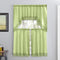 Café Curtains for Kitchen, Bathroom Curtains with Valance, Embroidered Lace Border. (Green)