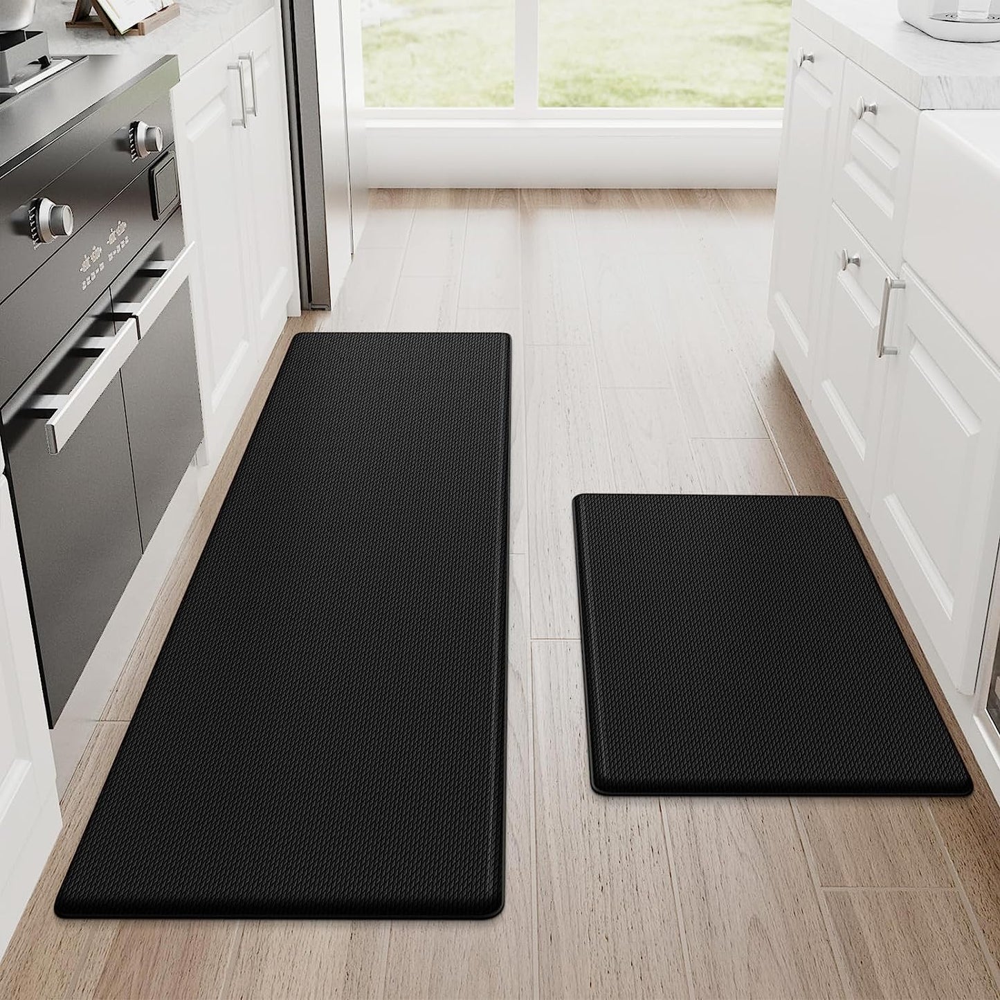 Kitchen Mats, 2PCS Kitchen Rugs, Cushioned anti Fatigue Kitchen Mats for Floor