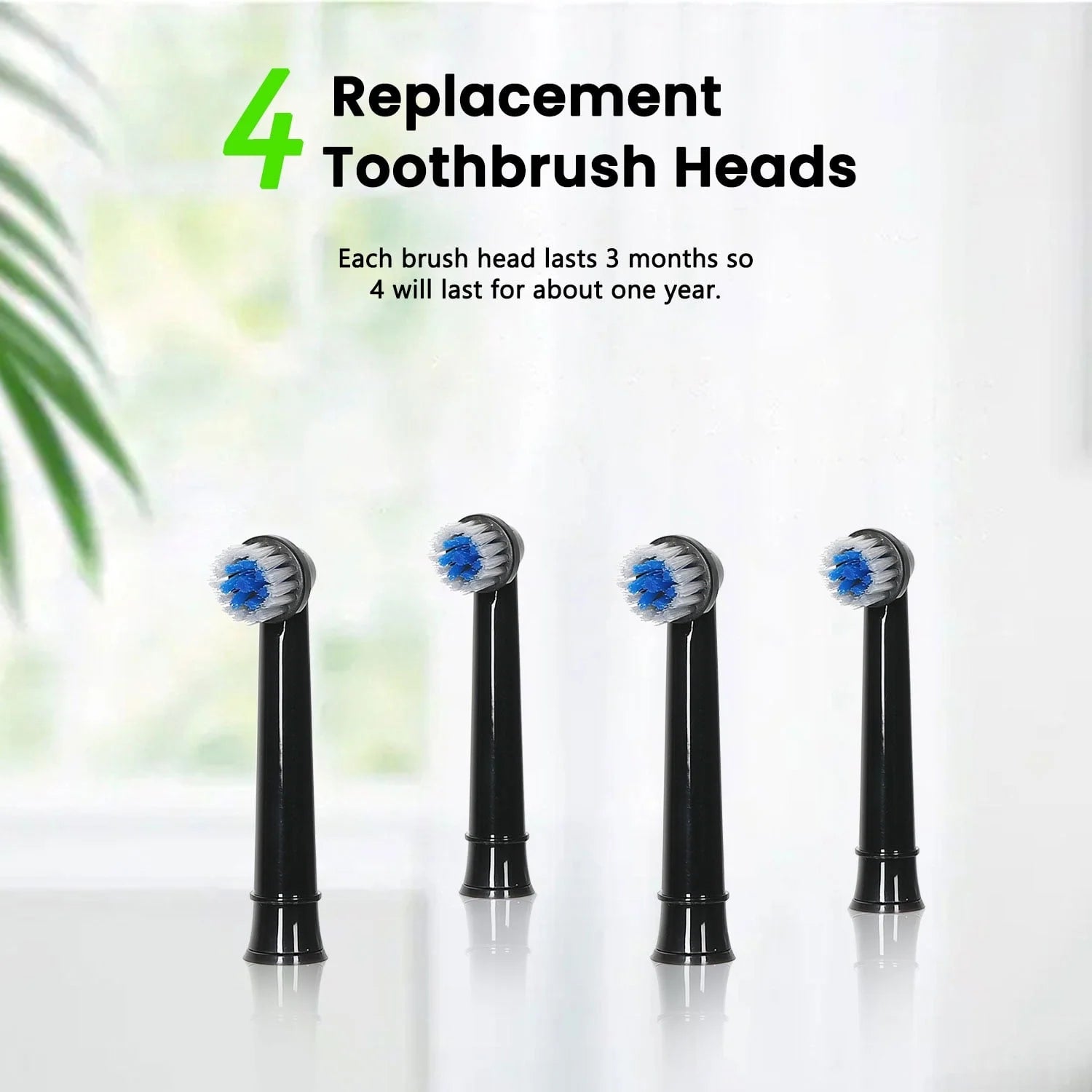 Rotating Electric Toothbrush for Adults, Rechargeable Spin Ultrasonic Toothbrush with TYPE-A Charging,4 Brush Heads, Black